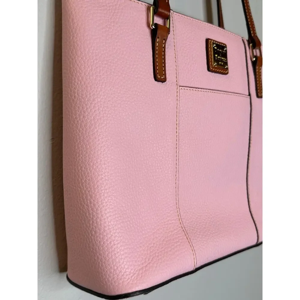DOONEY & BOURKE Pale Pink Pebbled Leather Lexington Shopper Shoulder Bag